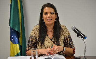 A relatora especial das Nações Unidas sobre Questões das Minorias, Rita Izsák, faz  um balanço de sua missão ao país, durante entrevista coletiva (Antonio Cruz/Agência Brasil)