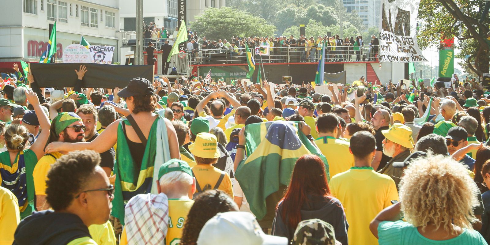 Ato bolsonarista em São Paulo e outras capitais pede anistia Ato bolsonarista em São Paulo e outras capitais pede anistia