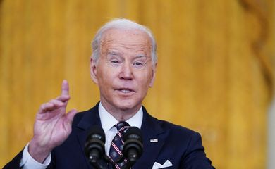 U.S. President Joe Biden delivers remarks on Russia-Ukraine situation from the White House in Washington