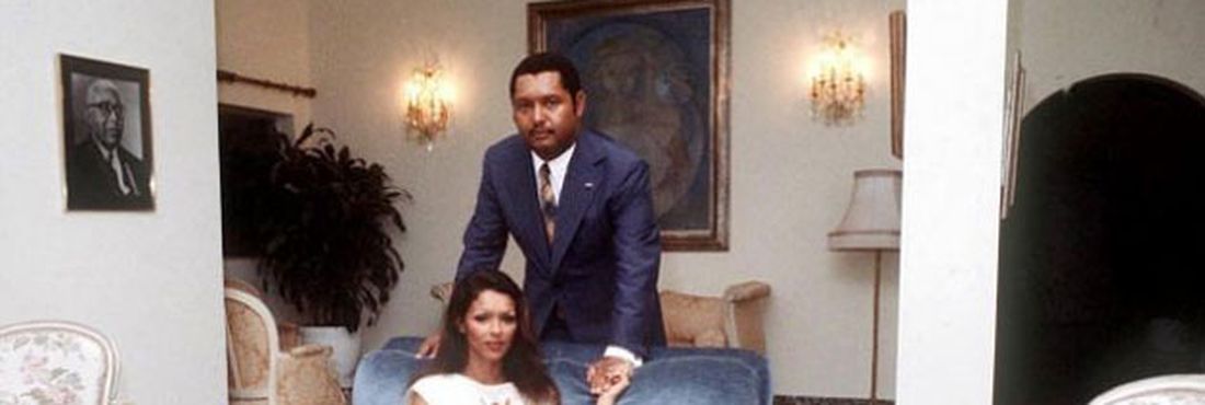 Jean-Claude Duvalier e a sua esposa, Michelle