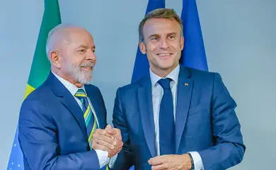 24.09.2024 - Presidente da República, Luiz Inácio Lula da Silva, durante encontro com o Presidente da República Francesa, Emmanuel Macron, na Sala da República Francesa, da Sede das Nações Unidas (ONU). Nova York - Estados Unidos.