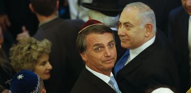 Jair Bolsonaro e o primeiro-ministro de Israel, Benjamin Netanyahu 