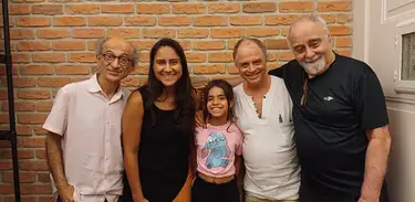 Tim Rescala, Priscila Rato, Maria Vitória, Isaac Bernat e Lionel Fischer