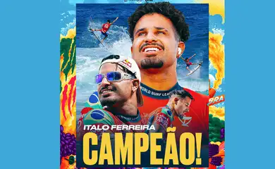 Rio de Janeiro (RJ) 28/06/2024 - Esportes
Ítalo Ferreira é campeão de surfe em Saquarema e entra no top 5 da WSL
O campeão olímpico derrotou na final o paranaense Yago Dora
Foto: X/WS Brasil