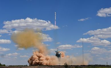 Long March-2D carrier rocket carrying earth observation satellite Gaofen-9 03 takes off from Jiuquan Satellite Launch Center