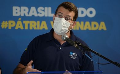 20/11/2021 - O secretário municipal de Saúde do Rio de Janeiro, Daniel Soranz fala durante evento Megavacinação Contra a Covid-19, na Cidade das Artes, no Rio de Janeiro