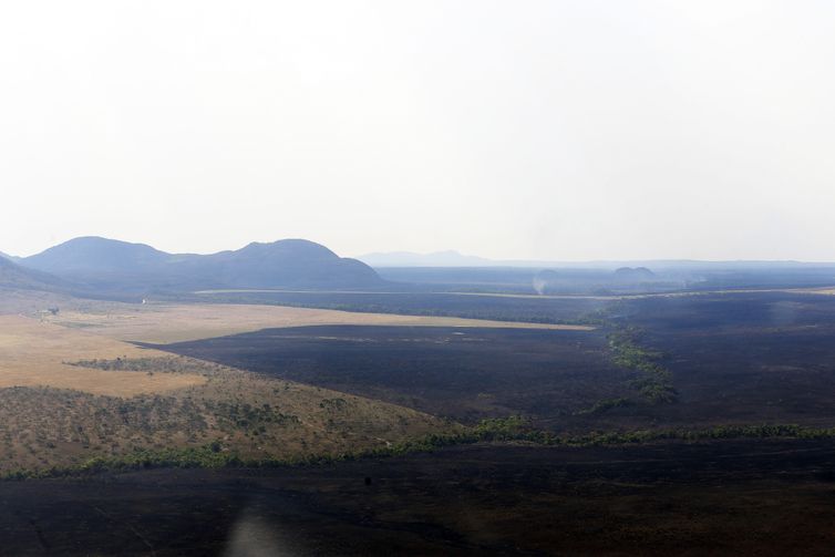 Alto Paraíso de Goiás (GO) - Fotos aéreas da  queimada do Parque  Nacional da Chapada dos Veadeiros (Valter Campanato/Agência Brasil)