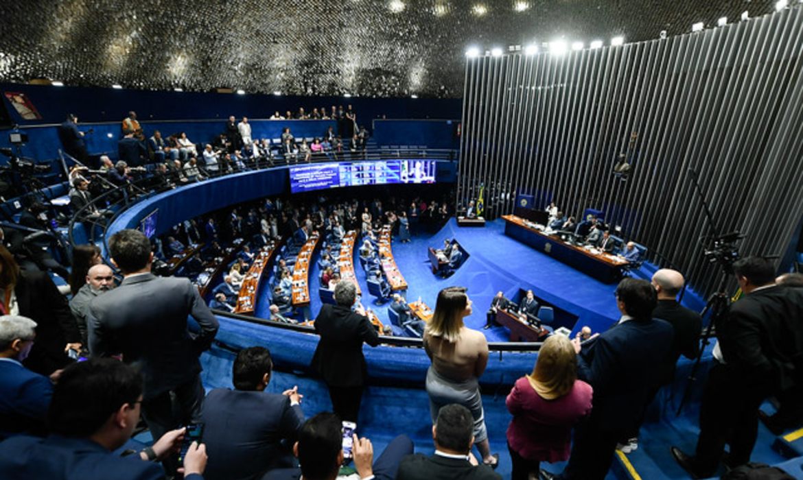 Brasília-01/02/2025 Plenário do Senado Federal durante primeira reunião preparatória destinada à eleição do presidente do Senado Federal. Foto: Edilson Rodrigues/Agência Senado