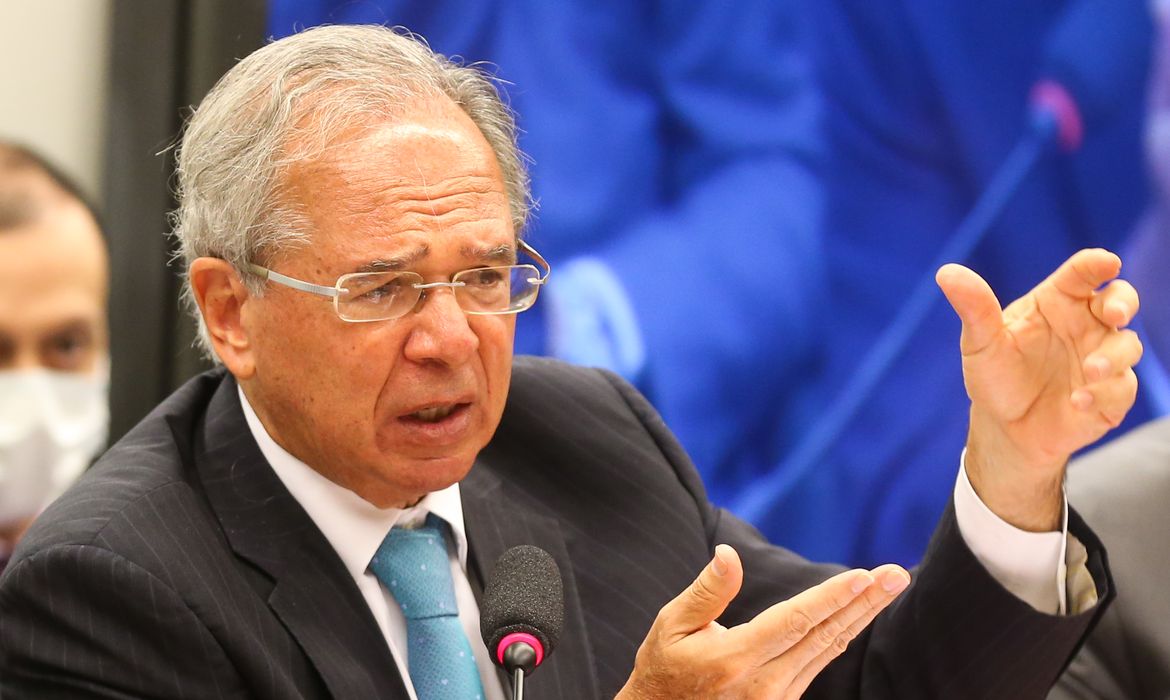 O ministro da Economia, Paulo Guedes, participa de audiência pública conjunta, de duas comissões da Câmara dos Deputados