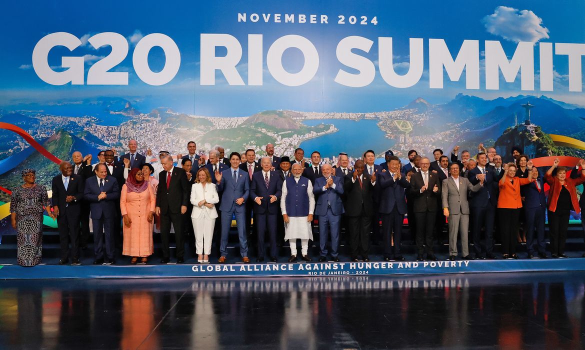 Rio de Janeiro(RJ), 19/11/2024 - Fotografia oficial final do G20.  Foto: Tânia Rêgo/Agência Brasil