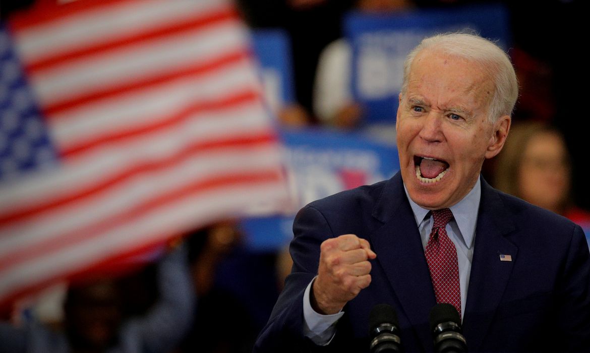 FILE PHOTO: Democratic U.S. presidential candidate and former Vice President Joe Biden speaks during a campaign stop in Detroit, Michigan