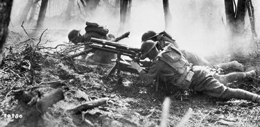 Combatentes norte-americanos nos campos de batalha franceses na Primeira Guerra Mundial