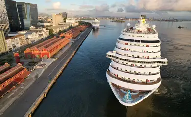 Movimento de navios de cruzeiros no Porto do Rio na segunda quinzena de dezembro. Foto: PortosRio/Divulgação