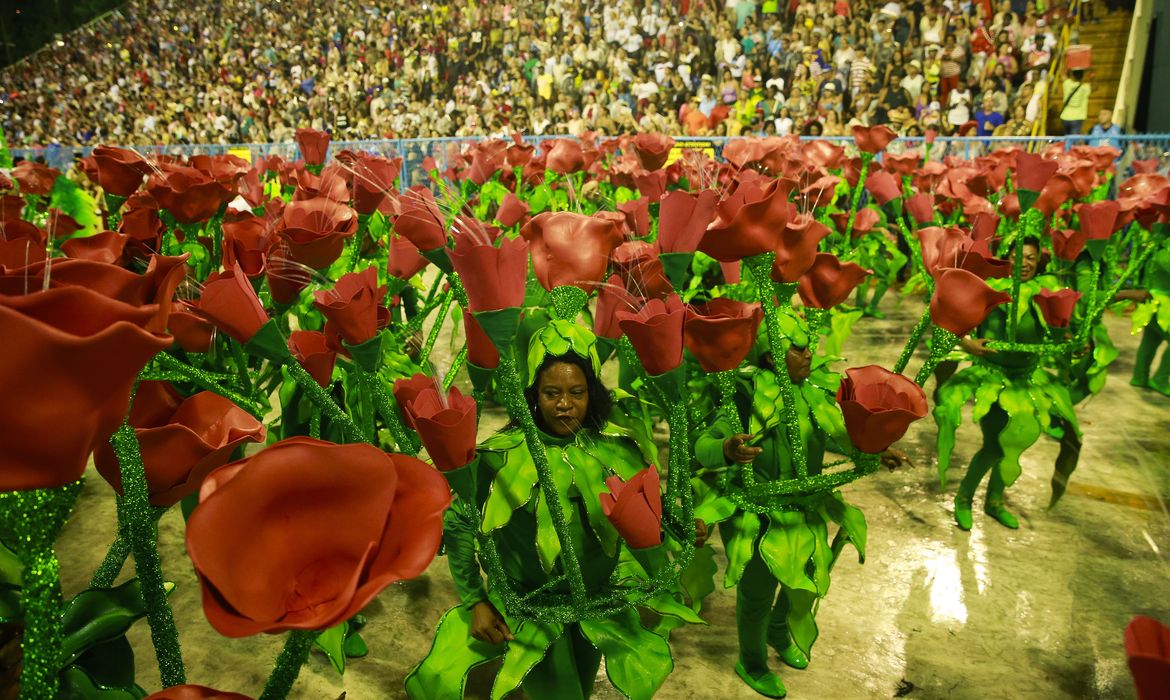 Desfile da Império Serrano no Carnaval 2019 no Rio de Janeiro
