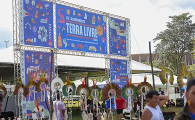 Brasília, DF 05/04/2026 - A 22ª edição do Acampamento Terra Livre (ATL) começa neste fim de semana, em Brasília. O evento é considerado a maior mobilização indígena do país. Foto: Fabio Rodrigues-Pozzebom/ Agência Brasil