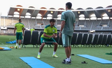 Gustava Scarpa - primeiro treino antes da estreia no Mundial de Clubes, nos Emirados Árabes Unidos - em 03/02/2022