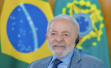 Brasília (DF), 23/04/2025 - Presidente da República, Luiz Inácio Lula da Silva, durante reunião da Cúpula Virtual sobre Ambição Climática, no Palácio do Planalto. Foto: Ricardo Stuckert/PR