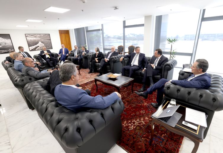 Brasília (DF), 20.08.2024 - Reunião entre ministros do STF, Câmara, Senado e Executivo sobre emendas parlamentares, na Presidência do Supremo Tribunal Federa. Foto: Gustavo Moreno/STF