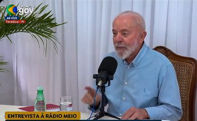 Teresina (PI) 21/06/2024 Presidente Luiz Inácio Lula da Silva concede entrevista à rádio Meio. Foto. Reprodução Canal GOV