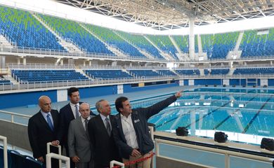 Rio de Janeiro -  O presidente interino Michel Temer e ministros do governo visitam o Parque Olímpico Rio 2016 (Tânia Rêgo/Agência Brasil)