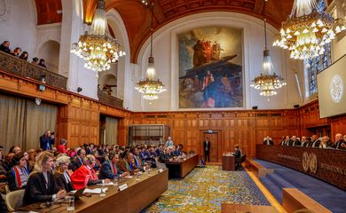 Sessão da Corte Internacional de Justiça em Haia, na Holanda
26/01/2024 REUTERS/Piroschka van de Wouw