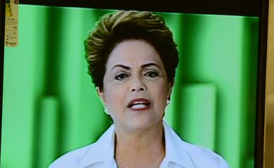 Presidenta Dilma Rousseff durante programa do PT