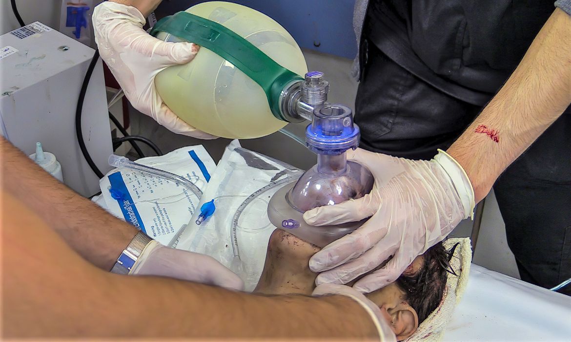 14/10/2023, Gaza: pelo menos 15 estabelecimentos de saúde foram atingidos. Foto: Ministério da saúde da palestina/Facebook
