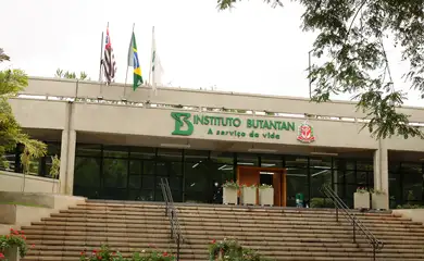 Fachada do centro de pesquisa biológica Instituto Butantan