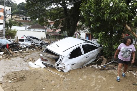 Castelânea neighborhood in Petrópolis, after heavy rains that hit the Serrana region of Rio