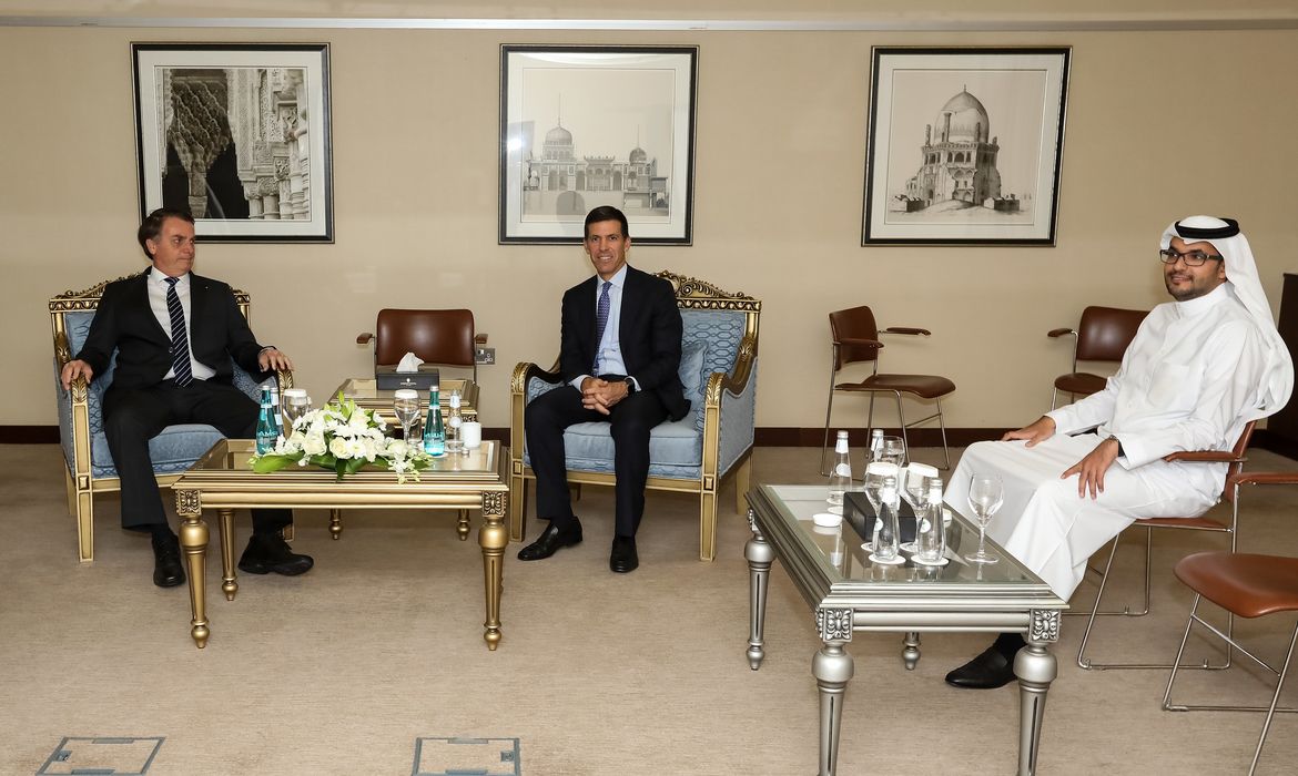 Presidente Jair Bolsonaro, reúne-se com  presidente do Grupo Goldman, Sachs & Co, John Waldron.