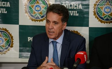 Rio de Janeiro (RJ), 05/10/2023 – O secretário de Estado de Polícia Civil, delegado José Renato Torres durante pronunciamento na Delegacia de Homicídios da Barra da Tijuca, na zona oeste da capital fluminense. Foto: Tomaz Silva/Agência Brasil