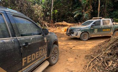 Sinop (MT) -  A Polícia Federal, em ação conjunta com o Ibama e o ICMBio, realizou operação de combate à extração ouro e desmatamento ilegais no Parque Nacional do Juruena (PNJu), em Nova Bandeirantes, região norte do estado de Mato Grosso. A Operação Ibi-Çoroc foi deflagrada no dia 1/8 e teve os trabalhos estendidos até no  final da tarde  desta quinta-feira, dia 3/4.
Foto: Policia Federal/Divulgação