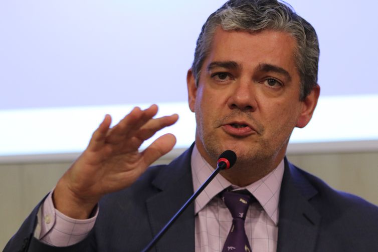 O secretário especial Marcos Troyjo, comenta acordo histórico entre Mercosul-União Europeia anunciado em Bruxelas na sexta-feira (28/6), durante entrevista coletiva para divulgação dos dados da balança comercial de junho