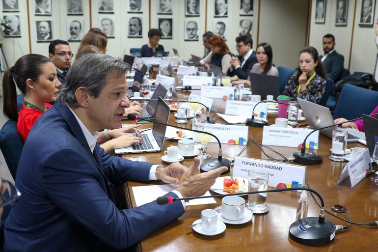 Brasília, DF 21/12/2023 O ministro da Fazenda, Fernando Haddad,  durante café da manhã com jornalistas  Foto: Fabio Rodrigues-Pozzebom/ Agência Brasil