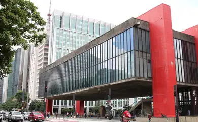 Fachada do Museu de arte de São Paulo Assis Chateaubriand - Masp, na Avenida Paulista.