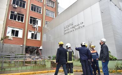 Incêndio na Secretaria de Segurança Pública de Porto Alegre