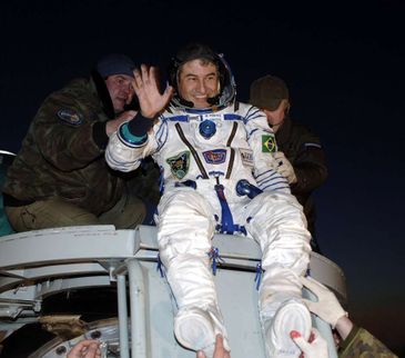 O astronauta brasileiro Marcos Pontes, quando foi ao espaço em 2006