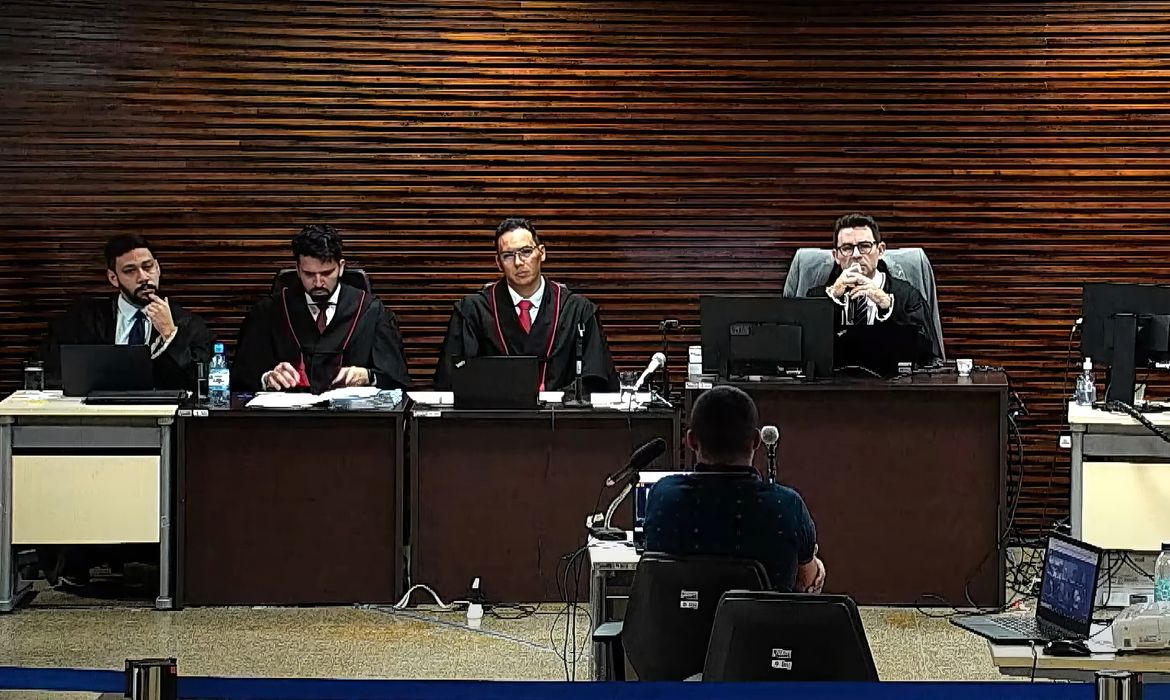 Caso Ari Uru-Eu-Wau-Wau - Transmissão do Júri. Foto: Frame/ TJ Rondônia/Youtube