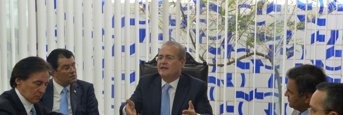Brasília - O presidente do Senado Federal, Renan Calheiros, reuniu-se com líderes
