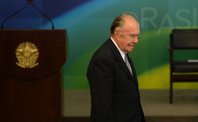 Ex-senador José Sarney autor da proposta do novo texto do Código de Processo Civil, durante cerimônia de sanção no Palácio do Planalto (José Cruz/Agência Brasil) 