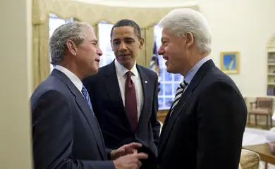 Jan. 16, 2010
ÒPresident Obama had called on the two former Presidents to help with the situation in Haiti. During their public remarks in the Rose Garden, President Clinton had said about President Bush, ÔIÕve already figured out how I can get