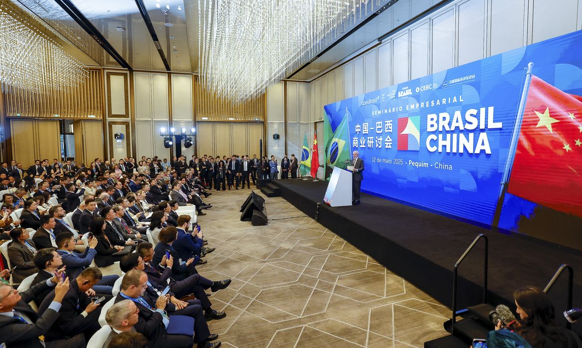 Presidente da República, Luiz Inácio Lula da Silva, durante encerramento do Fórum Empresarial Brasil-China.  Pequim -  China.  Foto: Ricardo Stuckert / PR