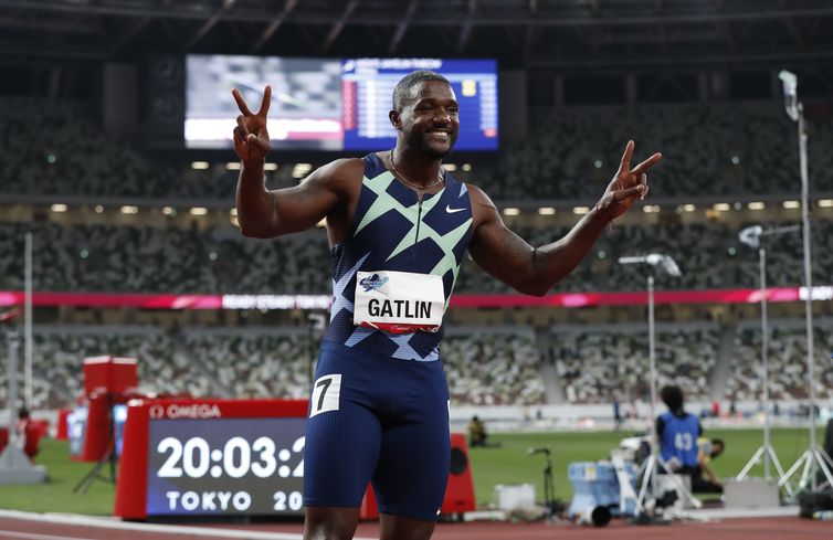 Tokyo 2020 Olympic Games Test Event - Athletics - Justin Gatlin - atletismo - evento-teste - Estádio Olímpico de Tóquio - em 09/05/2021