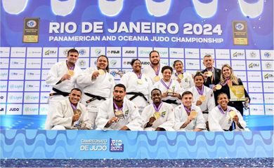 Brasil é ouro por equipes no campeonato Pan-Americano e Oceania, RJ, em 28_04_2024