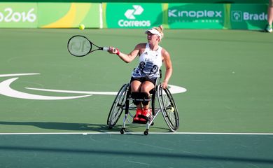 Tênis em cadeira de rodas - Natália Mayara (BRA) x Jordanne Whiley (GRA)
Rio de Janeiro, Brasil, 11 de Setembro.

Jogos Paralímpicos Rio 2016

