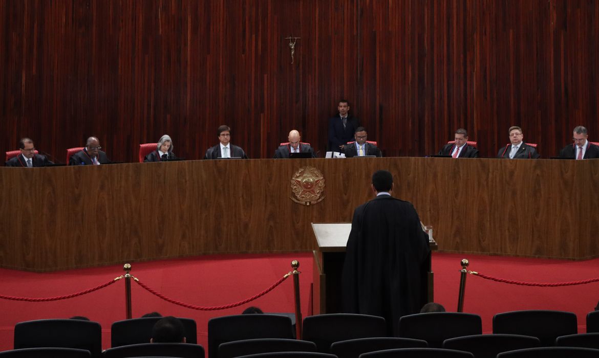 Brasília, (DF) – 01/08/2023 -  O presidente da Corte, ministro Alexandre de Moraes, participa da abertura da  sessão plenária do segundo semestre forense de 2023, Foto Valter Campanato/Agência Brasil.