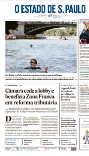 Capa do Jornal O Estado de S. Paulo Edição 2024-07-18