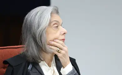 Brasília (DF) 02/09/2025 -A ministra Carmem Lúcia na sessão de julgamento de Bolsonaro e de mais sete réus da trama golpista no STF. Foto: Fabio Rodrigues-Pozzebom/ Agência Brasil