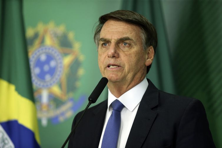 O presidente da República, Jair Bolsonaro, fala sobre o rompimento da barragem de Brumadinho em Minas Gerais