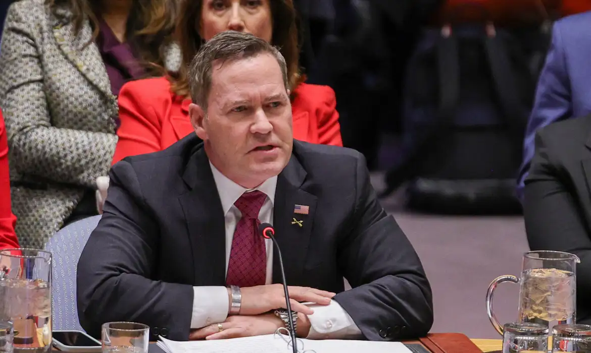 Don Conahan/ONU Ambassador Mike Waltz deliver remarks at the Threats to international peace and security - Security Council, 10085th meeting. The Situation in Venezuela. Foto: Don Conahan/ONU